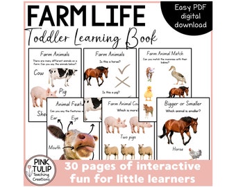 Toddler Learning Book - Farm Life