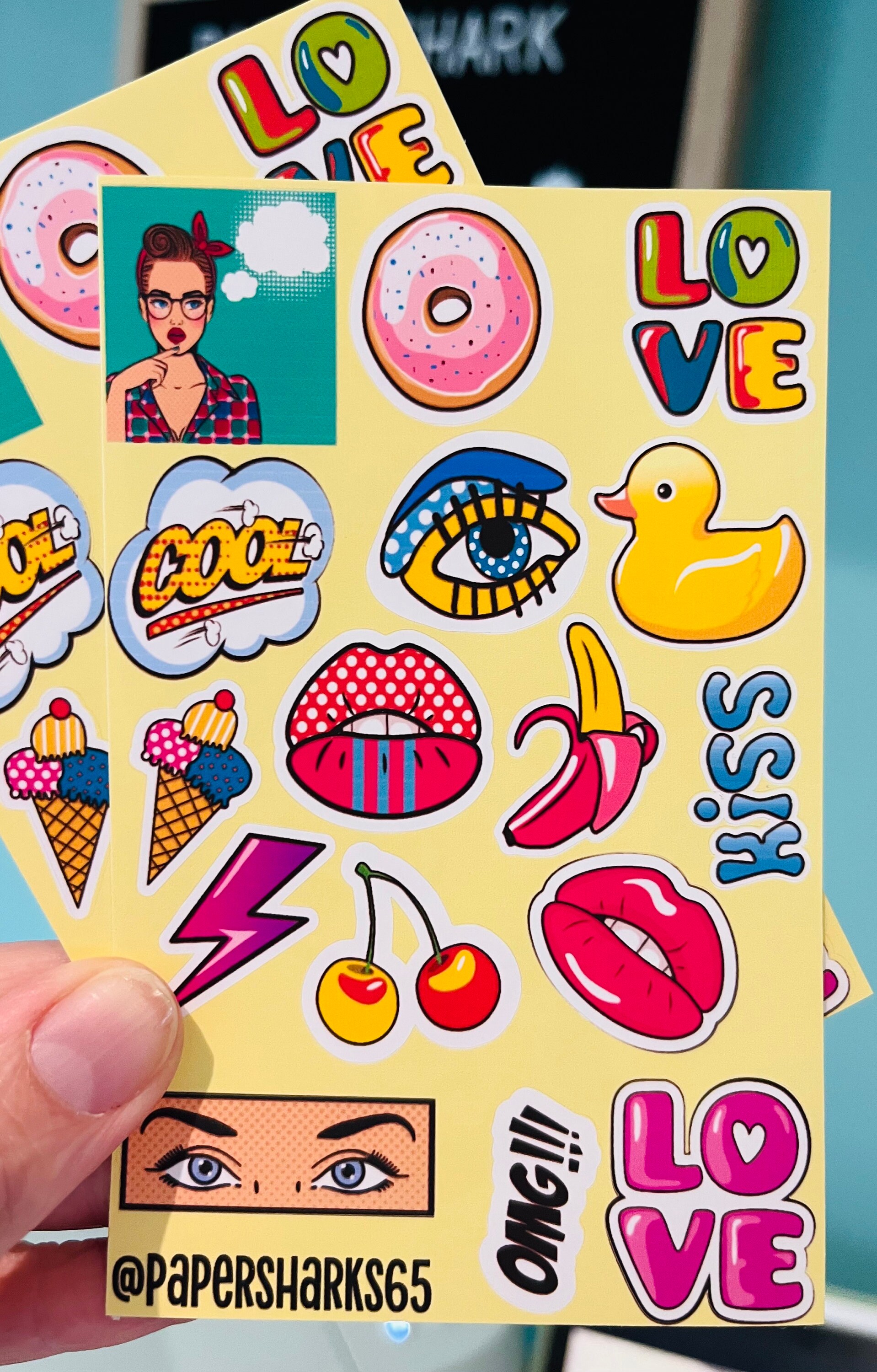 Pop Art Ear Sticker