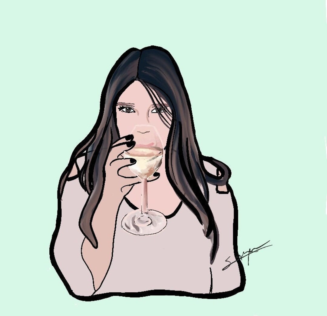 Floating Portrait Illustration Etsy