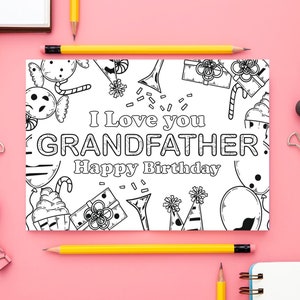 Carte numérique d'anniversaire de grand-père, carte d'anniversaire pour grand-père, téléchargement instantané pdf, meilleur anniversaire de grand-père, cadeau pour grand-père