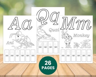 Printable preschool alphabet coloring pages, Preschool letters, Preschool worksheet, Alphabet activity
