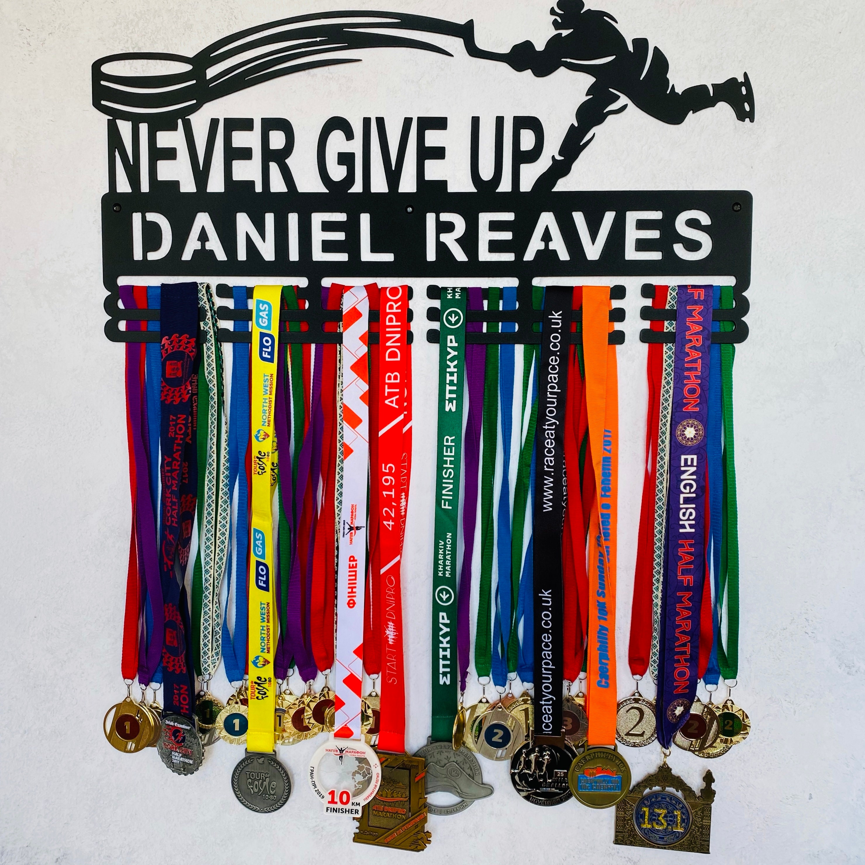 Personalized steel Medal Hanger Holder. Length 236 inch. Etsy