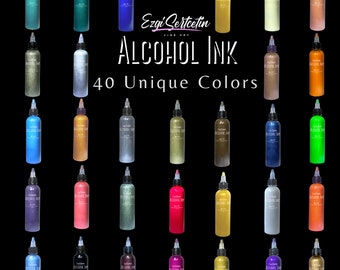 Tinta de alcohol metálica: colores vibrantes y altamente saturados - 4oz