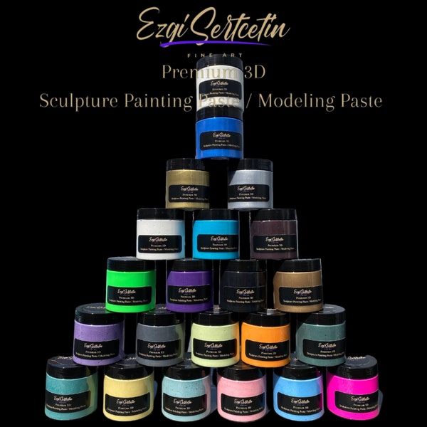 3D Skulptur Malerei Paste Textur Paste|Deco Gips|Ready to Use|Kunstwerk|Schablone|Blumen|Textur|Art Relief|Big Size 6 oz