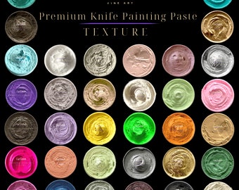 Premium Knife Painting Paste|Texture Paste|Modeling Paste|Authentic Bright Colors|Ready to Use|Easy to Apply| 6oz