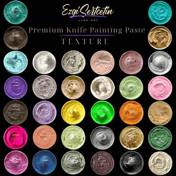 Premium Knife Painting Paste|Texture Paste|Modeling Paste|Authentic Bright Colors|Ready to Use|Easy to Apply| 6oz