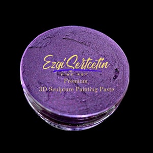 Premium 3D sculpture painting paste, modeling paste, texture paste,decorative plaster burgundy 6 oz for stencil,flowers, art relief..