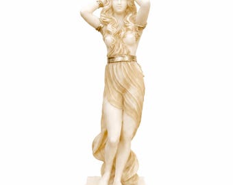 Aphrodite-beeld Griekse godin gemaakt van albast goud 16 cm