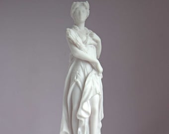 Demeter statue Greek Goddess made of Alabaster white 16cm-18cm