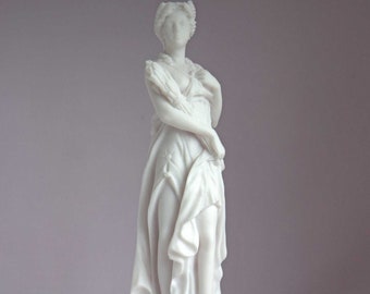 Demeter Statue Griechische Göttin aus Alabaster weiß 23cm
