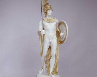 Ares statue Greek God made of Alabaster gold 16cm-18cm