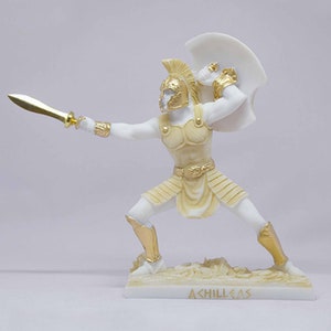 Achilles attacks with the sword 16cm gold