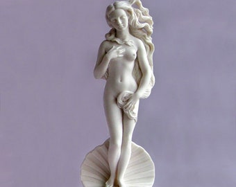 Aphrodite de Botticelli en albâtre 16cm blanc