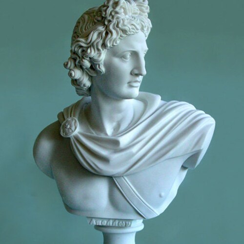 Apollo Bust Statue Made of Alabaster 15cm White - Etsy