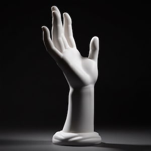 Statua porta-anelli in alabastro