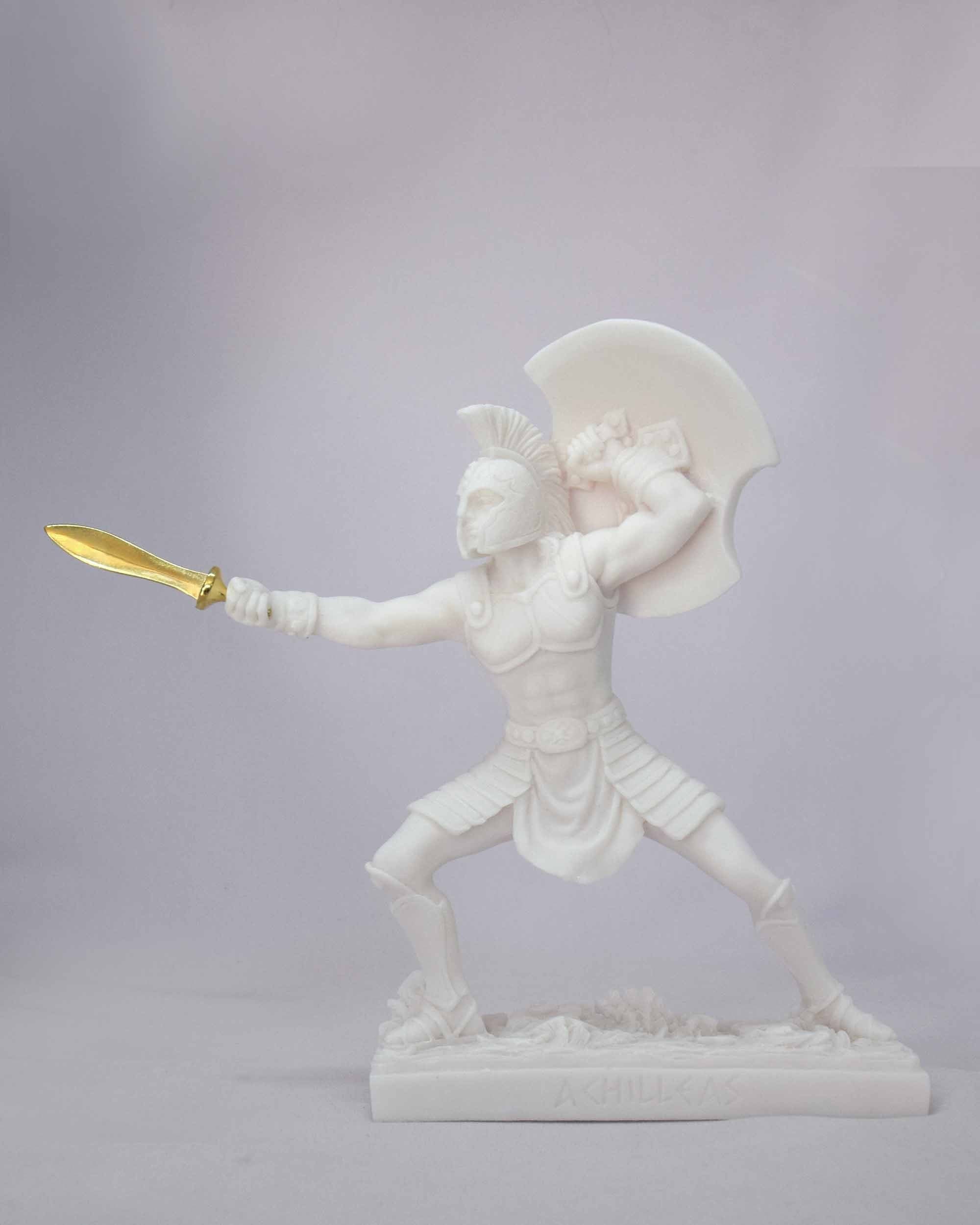 Achilles attacks with the sword 16cm white