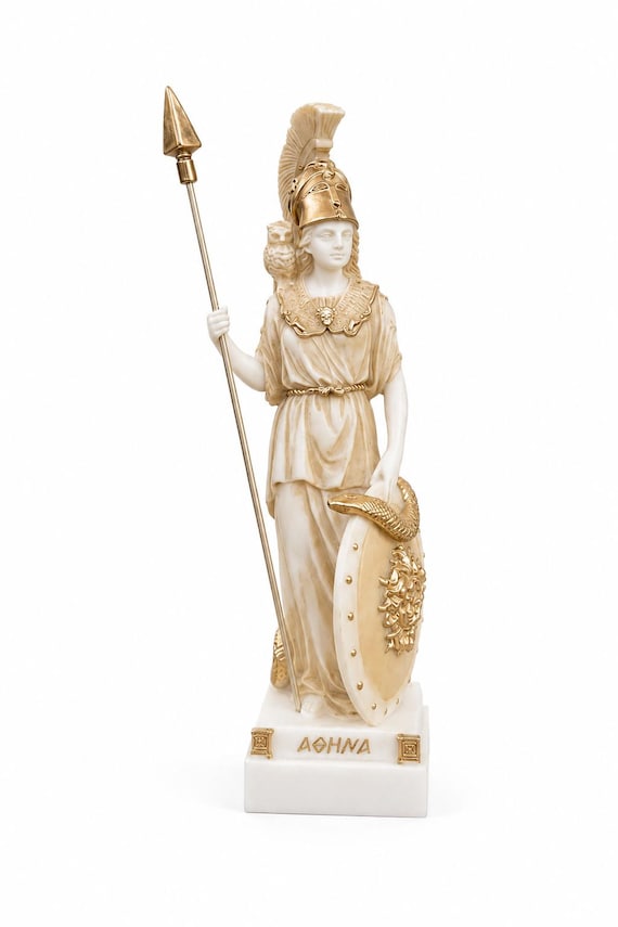 ギリシャの女神アテナ像 アラバスターゴールド製 16 cm-18 cm - Etsy 日本