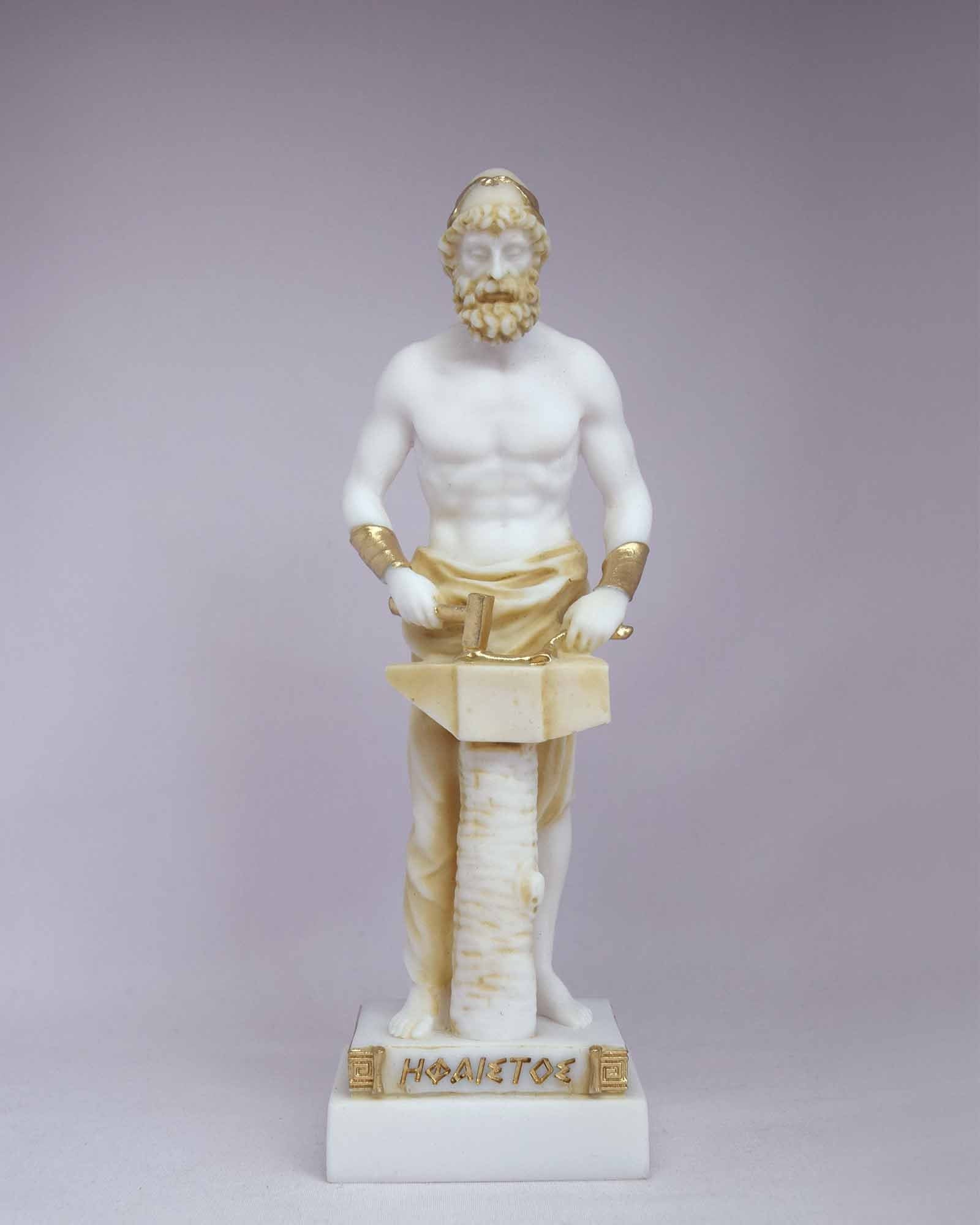 Hephaestus Statue Greek God Made of Alabaster White 16cm18cm Etsy UK