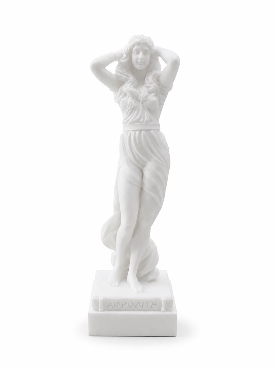アフロディーテ像 ギリシャ神話の女神 アラバスター製 白 16cm～18cm