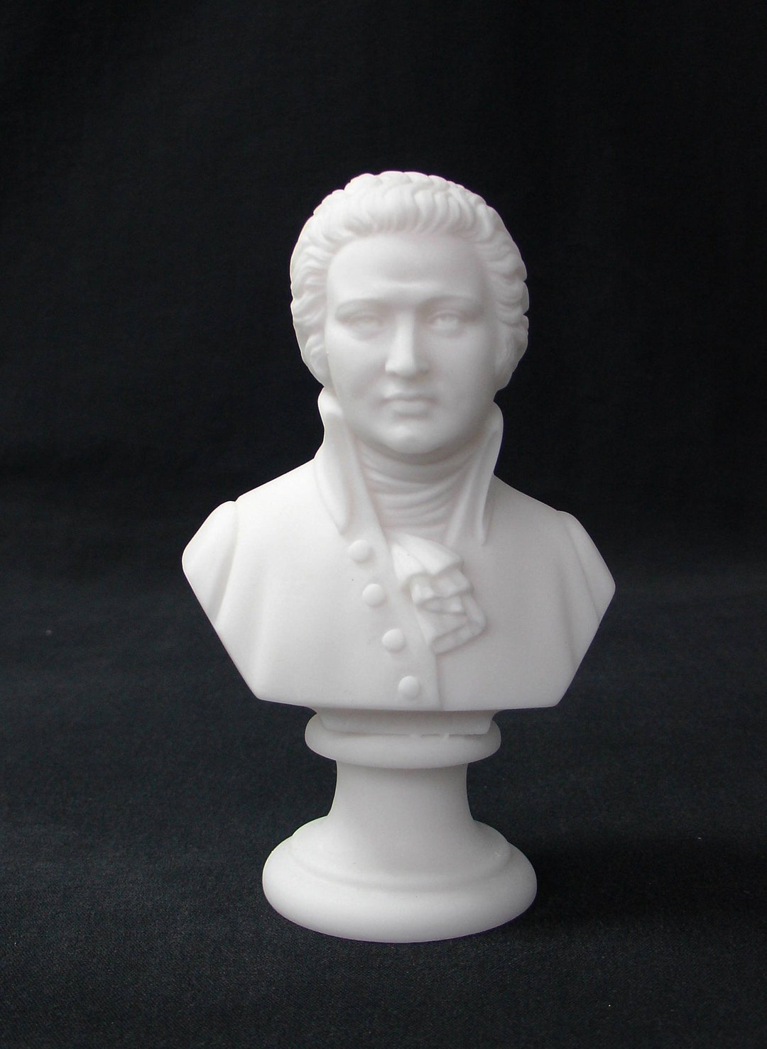 Wolfgang Amadeus Mozart Bust Statue Made of Alabaster 16cm White - Etsy