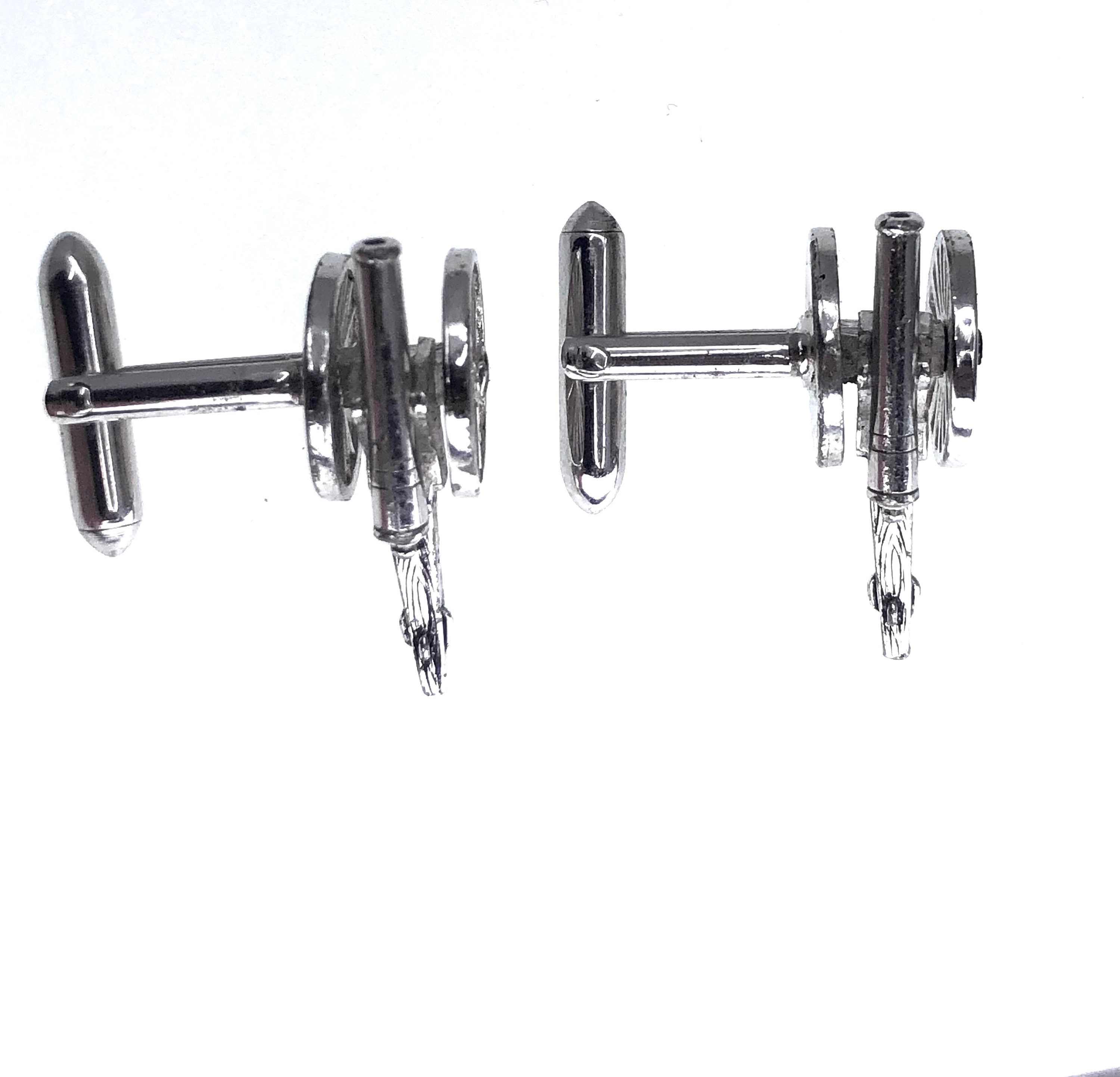 Vintage SWANK Cufflinks Artillery Cannons Incredible Details Etsy