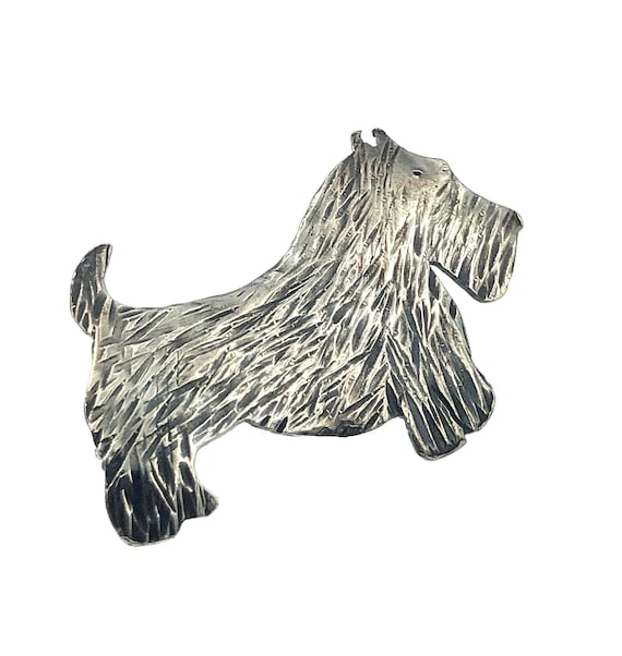 Vintage Sterling Silver Scotty Dog Scotch Terrier 