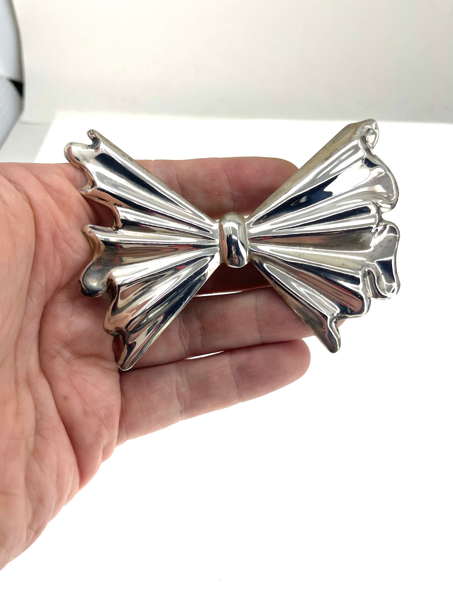 Large Bowtie, Stone Stitched, - Black/Silver, RD main image 1