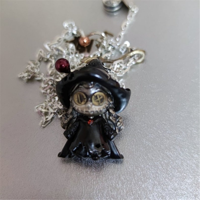Voodoo Doll Movable Charm Necklace Pendant Sterling Silver Etsy