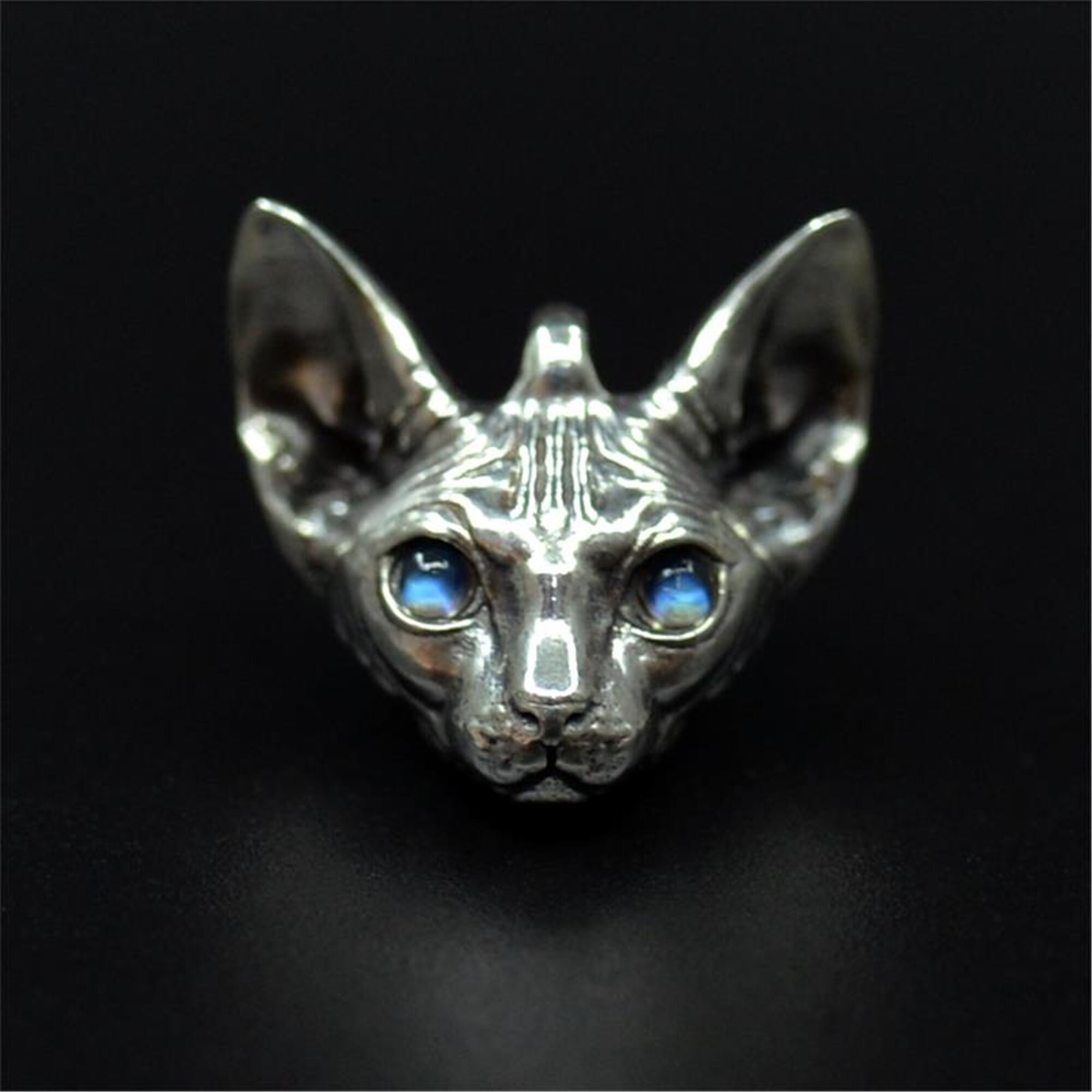 Sphinx Cat Necklace Pendant Women Sphynx Jewelry Gift Silver Etsy