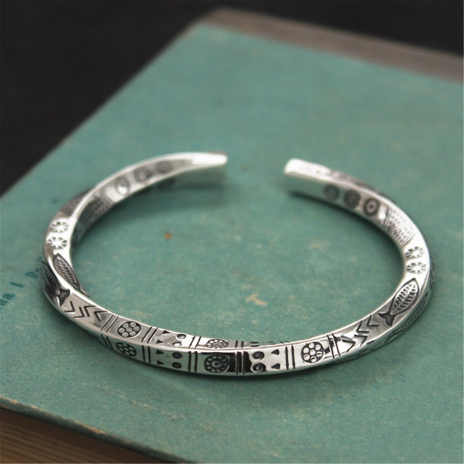 Mobius Cuff Bracelet Men Sterling Silver men Twisted Etsy