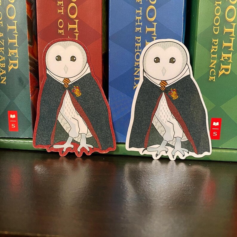 Harry Potter House Inspired Owl Matte Stickers Etsy