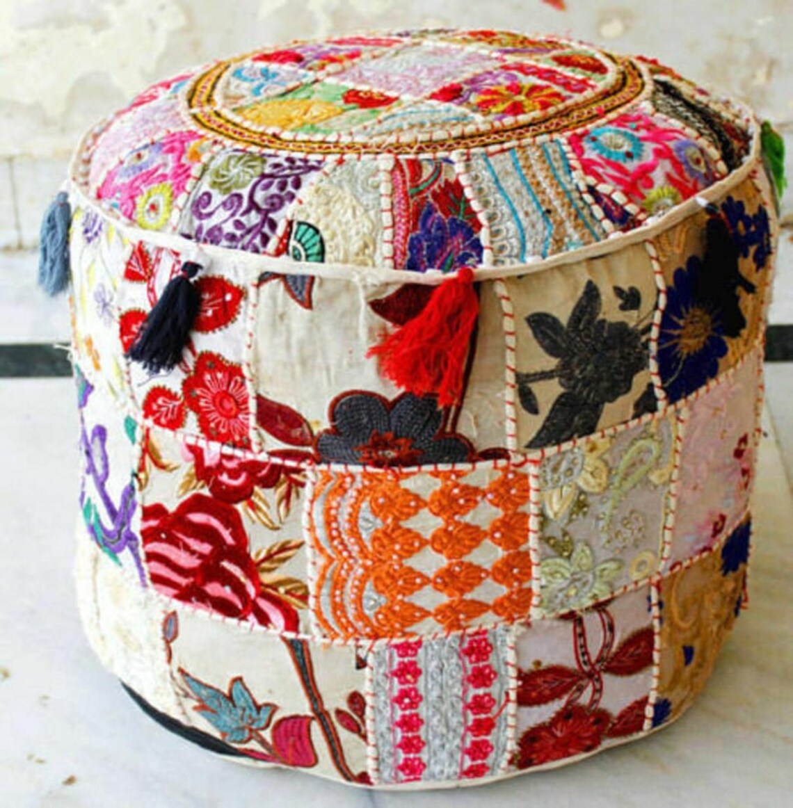 Osmanische Pouf Hocker Runde Sitz Pouf Abdeckung | Etsy