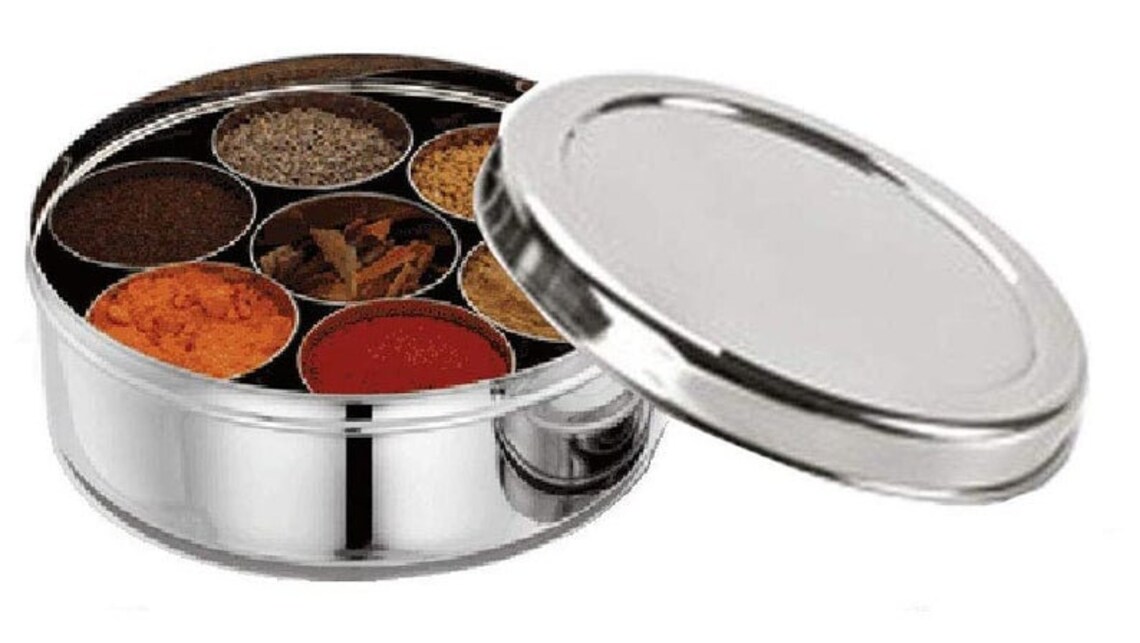 Spice Kitchen Indian Spice Tin Masala Dabba Spice Tin Etsy