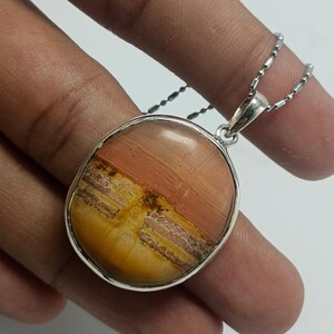 Mookaite Pendant Necklace, Crystal Gemstone, Handmade Silver Jewelry Pendant, 925 Sterling Silver Pendant, Gift For Her, Natural Mookaite