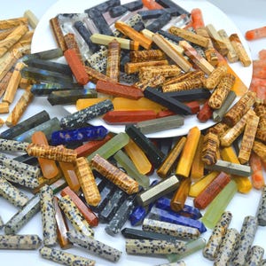Crystal Tower, Obelisk Healing Crystals, Small Gemstone Towers, Mixed Mini Crystal Points, Tower Pencil, Wand Healing Crystal, Tiny Gemstone