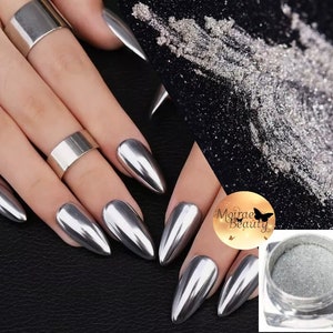 Magic Mirror Chrome Nail Powder/shimmer Glitter Decoration/titanium Pleated  Metallic Manicure Dip 
