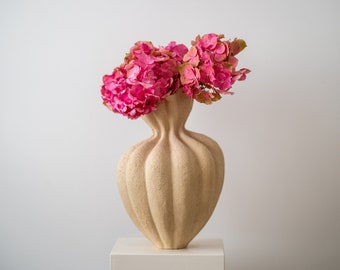 Ceramic Flower Vase | Sculptural Vase | Unglazed Ceramic | Handmade Vase