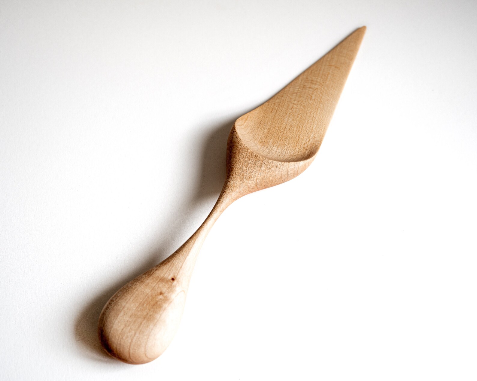 Wooden Cake Server Pie Slice Sycamore Cake Server Wooden Etsy
