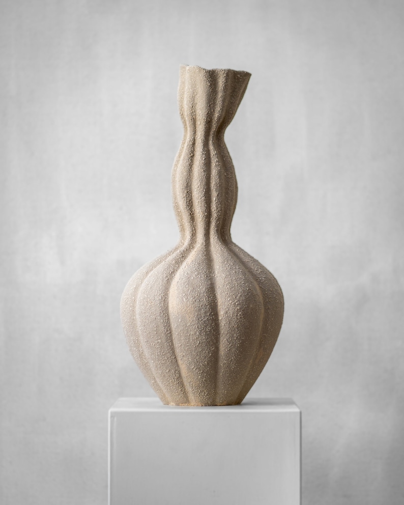 Sculptural Ceramic Vase Unglazed Ceramic Handmade Vase Contemporary Vase image 5