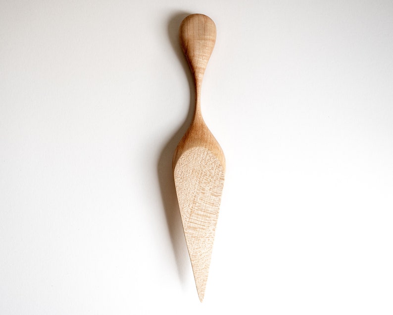 Wooden Cake Server Pie Slice Sycamore Cake Server Wooden Etsy