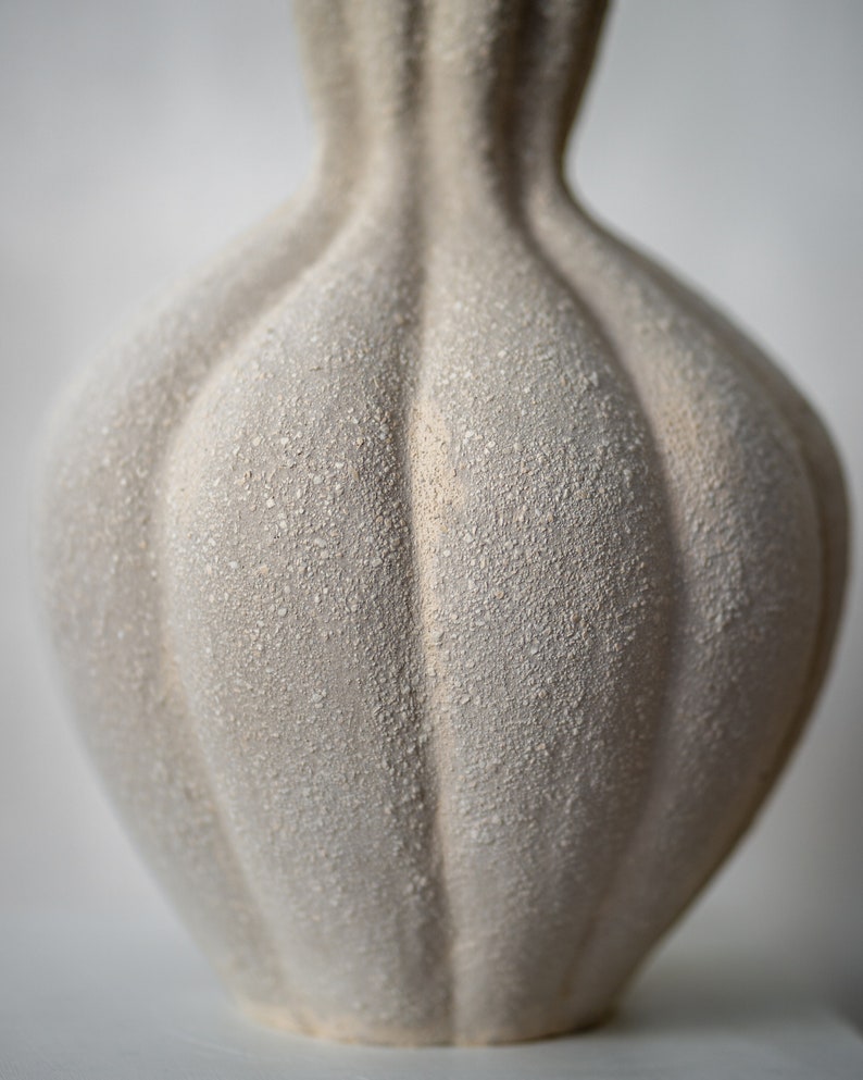 Sculptural Ceramic Vase Unglazed Ceramic Handmade Vase Contemporary Vase image 7