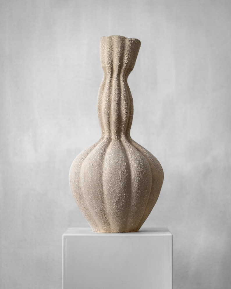 Sculptural Ceramic Vase Unglazed Ceramic Handmade Vase Contemporary Vase image 6