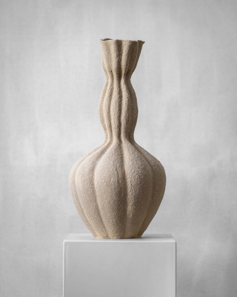 Sculptural Ceramic Vase Unglazed Ceramic Handmade Vase Contemporary Vase image 4