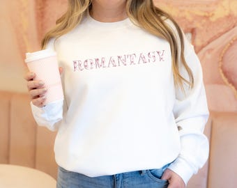 Romantik-Sweatshirt | Bücherwurm Rundhals | Cosy Fantasy Romance Reader ästhetik | Buchliebhaber Geschenk | BookTok Reader Geschenk | Lesezeichen