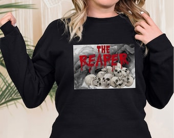 Lizensierte Lady of Darkness The Reaper Sweatshirt Melissa Roehrich Darkness Series Rayner Booktok Bookstagram Bookish Shirt Geschenk für Leser