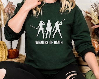 Lizenzierte Wraiths Of Death Lady of Darkness Sweatshirt Melissa Roehrich Merch Darkness Series Booktok Bookstagram Dark Fantasy Romance Shirt