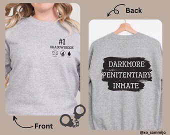 Lizenziertes Darkmore Penitentiary Prison Inmate Sweatshirt Ethan ShadowBrook Twisted Sisters Booktok Bookstagram Sternzeichen Akademie Bookish Merch