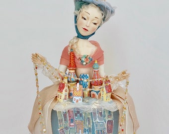 Art Doll Ooak Original Art Sculpture Art d'intérieur Cadeau Saint Valentin Fantasy Art Doll Morethandolls 30 cm (11,8 pouces)