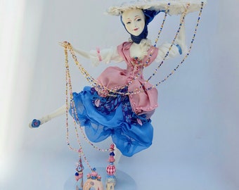 Art Doll Ooak handmade Doll Souvenir, Doll for Interior, Collectible Art Doll, Fantasy Art Doll, Beautiful Doll 30 cm (11.8 inch)