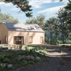 24x38 Modern Cabin House, Tiny House, Architectural Plans, Technical Floor Plans, Build Plans, Home Plans, Blueprint PDF